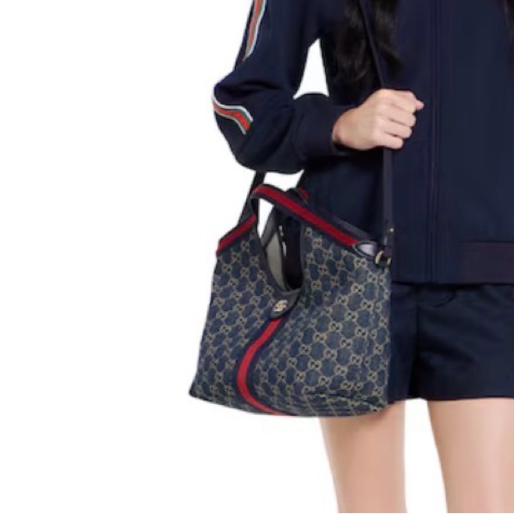 Blue Denim Giglio tote small - Picture 4 of 5